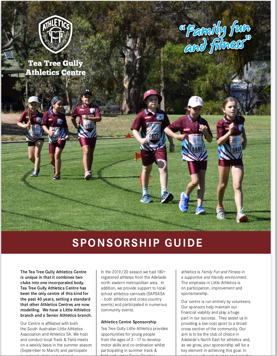 TTGAC Sponsorship Guide Cover Page